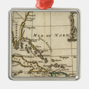 Gulf of Mexico, Caribbean Isles Metal Tree Decoration