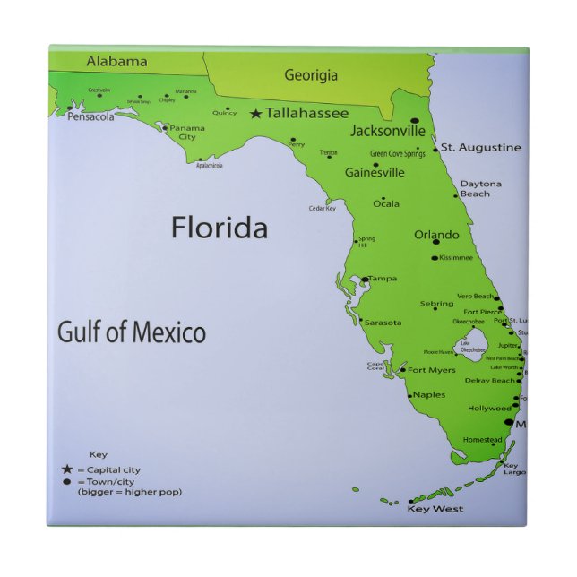 GULF OF MEXICO  CERAMIC TILE (Front)