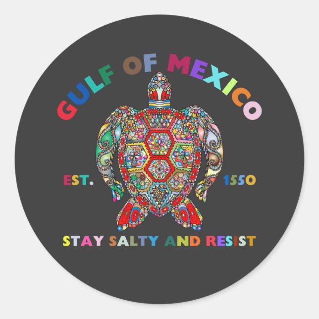 Gulf of mexico classic round sticker (Front)