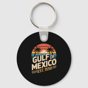 Gulf Of Mexico Est. 1550 Beach Lovers Vintage Vaca Key Ring