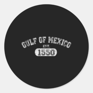 Gulf Of Mexico Est 1550  Classic Round Sticker