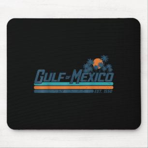 Gulf Of Mexico Est 1550 Retro Beach Gulf Of Mexico Mouse Pad