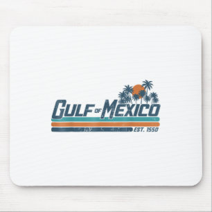Gulf Of Mexico Est 1550 Retro Vintage Beach Mouse Pad