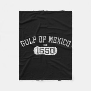 Gulf Of Mexico Est 1550 Retro Vintage Gulf For Men Fleece Blanket