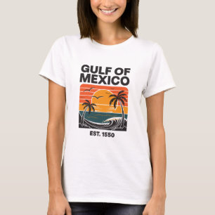 Gulf of Mexico Est. 1550 - Vintage Tropical Beach T-Shirt