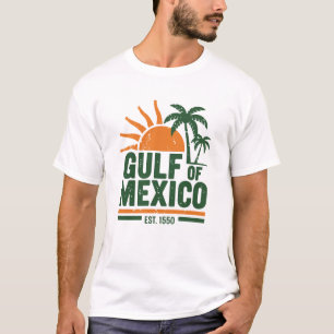 Gulf of Mexico Est. 1550 - Vintage Tropical Beach T-Shirt