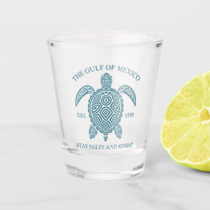 Gulf Of Mexico ESTD 1550 Stay Salty And Resist Shot Glass