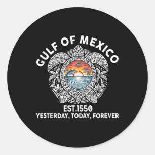 Gulf Of Mexico Forever Sea Turtle Gulf Of Mexico E Classic Round Sticker