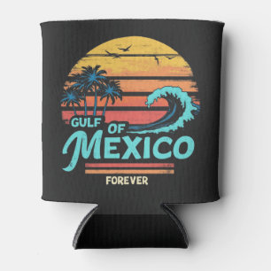 Gulf of Mexico Forever Vintage Beach Mexican  Can Cooler