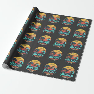 Gulf of Mexico Forever Vintage Beach Mexican Wrapping Paper