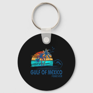 Gulf Of Mexico Forever Vintage Beach Summer Holida Key Ring