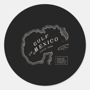 Gulf Of Mexico Map Classic Round Sticker