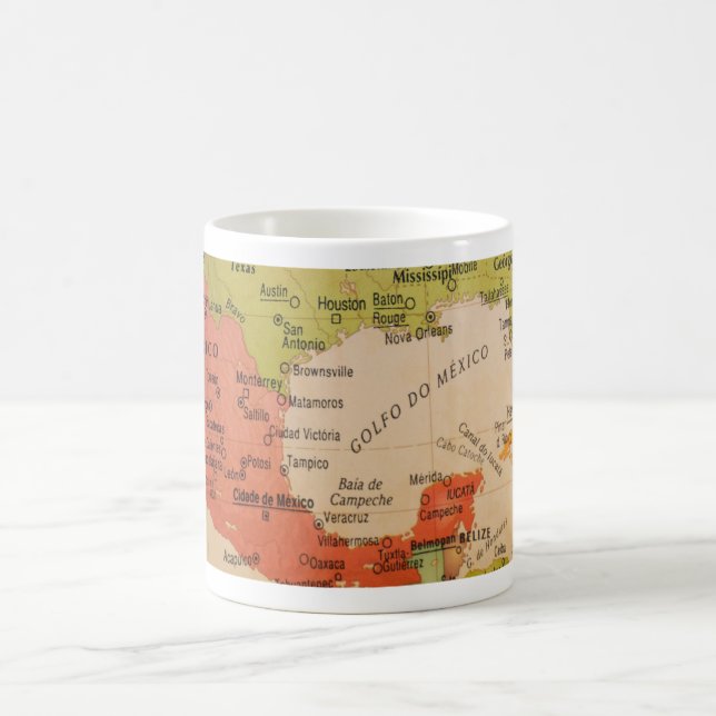 Gulf of Mexico Map Mug (Center)
