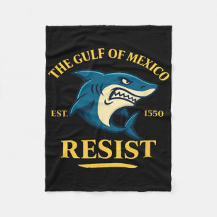 Gulf Of Mexico Shark Resist Design Ocean Anti Trum Fleece Blanket