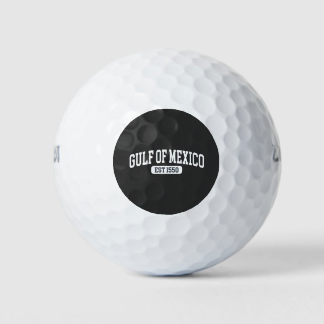 Gulf of Mexico Since 1550 America Humour Golf Balls (Front)