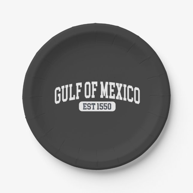 Gulf of Mexico Since 1550 America Humour Paper Plate (Front)