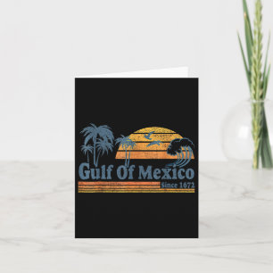 Gulf Of Mexico Since 1672 Retro Vintage Beach Card