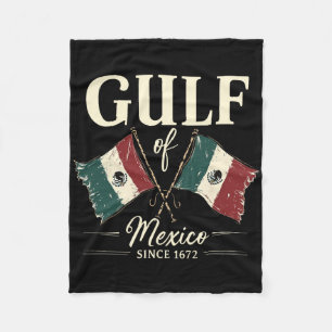 Gulf Of Mexico Since 1672 Retro Vintage T-shirt1.p Fleece Blanket