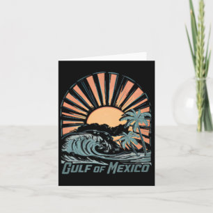 Gulf Of Mexico Since 1672 Vintage Beach 2 Sided T- Card