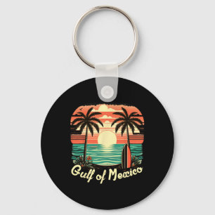 Gulf Of Mexico Since 1672 Vintage Beach Summer Vac Key Ring