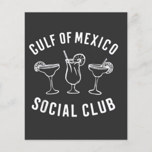 Gulf of Mexico Social Club Funny Retro Flyer