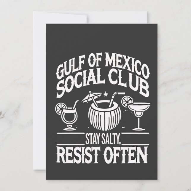 Gulf of Mexico Social Club Stay Salty Resist  Invitation (Front)