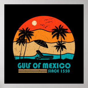 Gulf of Mexico stay salty vintage Poster