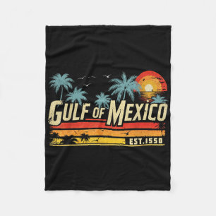 Gulf Of Mexico T Shirt Women Men Vintage Gulf Of M Fleece Blanket