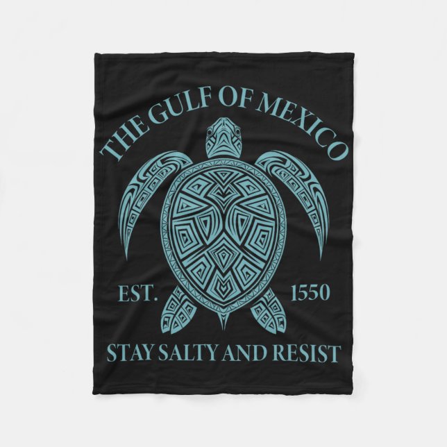 Gulf Of Mexico Turtle 1  Fleece Blanket (Front)