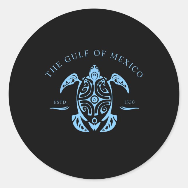 Gulf Of Mexico Turtle 2  Classic Round Sticker (Front)