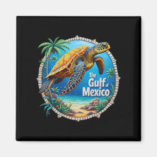 Gulf Of Mexico Turtle Colourful Mexican Men Women Magnet