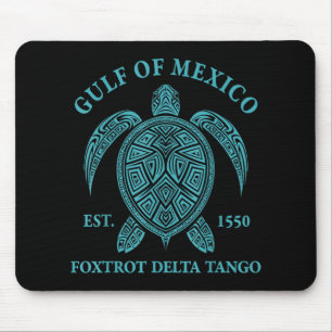Gulf Of Mexico Turtle Foxtrot Delta Tango Est 1550 Mouse Pad