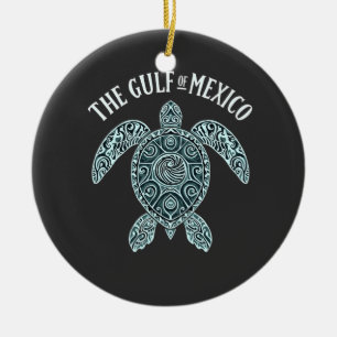 Gulf of Mexico Turtle Sea Latino Ceramic Ornament