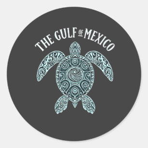 Gulf of Mexico Turtle Sea Latino  Classic Round Sticker