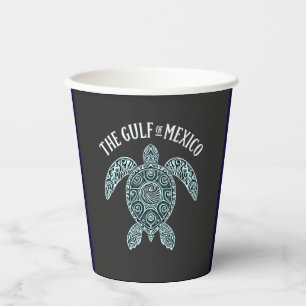 Gulf of Mexico Turtle Sea Latino Paper Cups