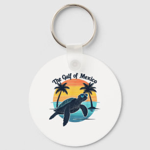 Gulf Of Mexico Turtle Vintage Graphic Sea Turtle S Key Ring