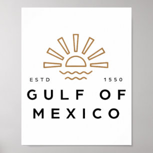 Gulf Of Mexico Usa America Funny Usa Flag  Poster