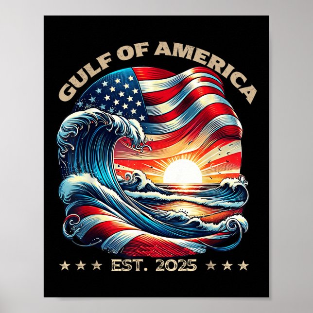 Gulf Of United States Of America Est 2025 Beach Re Poster (Front)