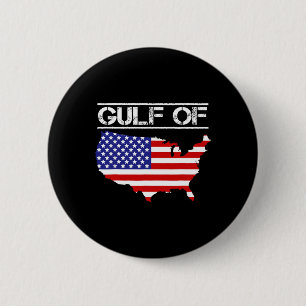Gulf Of United States Of America Trump America Map 6 Cm Round Badge