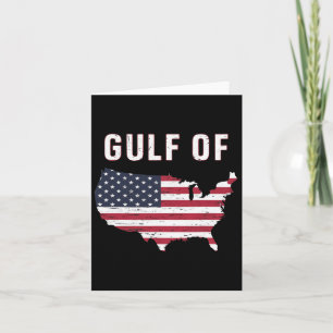 Gulf Of United States Of America Usa Flag Card