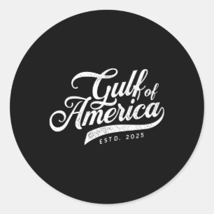 Gulf Of United States Of America Vintage 2025  Classic Round Sticker