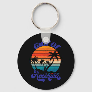 Gulf Of United States Of America Vintage Sunset 1 Key Ring