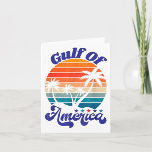Gulf Of United States Of America Vintage Sunset  Card