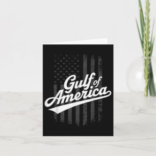 Gulf Of United States Of America Vintage Usa Flag Card