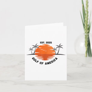 Gulf Of Us America 2025 American Flag Mexico Retro Card