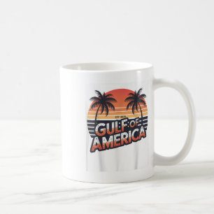 Gulf Of Us America 2025 Retro American Flag Mexico Coffee Mug