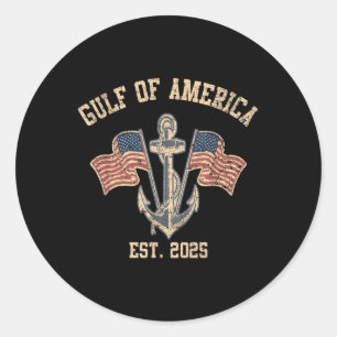 Gulf Of Us America 2025 Shirt For Men Women Americ Classic Round Sticker