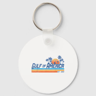 Gulf Of Us America 2025 Usa Patriotic Retro Vintag Key Ring