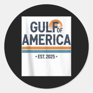 Gulf Of Us America 2025 Vintage American Flag Mexi Classic Round Sticker