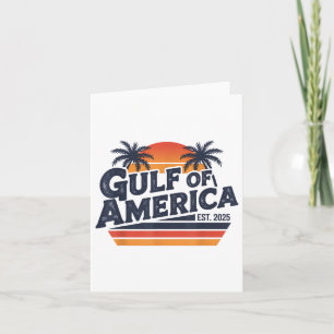 Gulf Of Us America 2025 Vintage Retro American Fla Card
